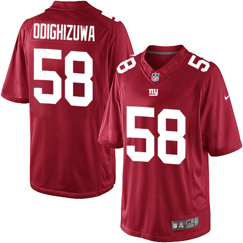 Men's Limited Owa Odighizuwa Nike Jersey Red Alternate - #58 NFL New York Giants